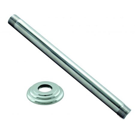 Westbrass 1/2" IPS x 6" Ceiling Mounted Shower Arm W/ Flange in Polished Chrome D3606A-26